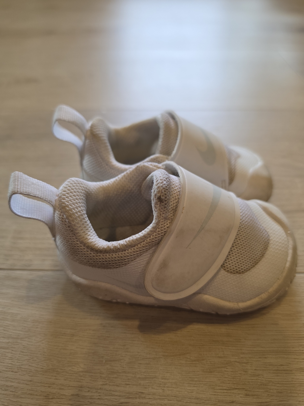 Nike Toddler Swoosh 1 Walking Shoes - White/Silver - Size 3C